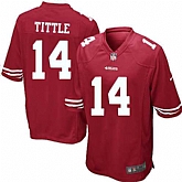 Nike Men & Women & Youth 49ers #14 Tittle Red Team Color Game Jersey,baseball caps,new era cap wholesale,wholesale hats